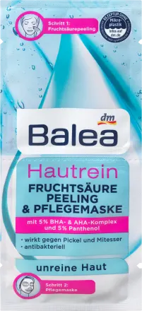 Balea, Face mask, fruit acid peeling skin clean, 16 ml