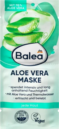 Balea, Face mask aloe vera (2x8 ml), 16 ml