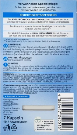 Balea, Concentrate hyaluronic acid, 7 pieces