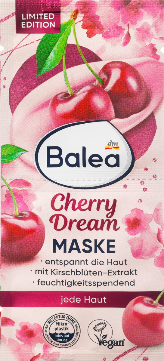 Balea Cherry Dream Face Mask (2 x 8 ml)