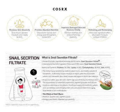 COSRX- Advanced Snail 96 Mucin Power Essence - facial essence, Korean Skincare