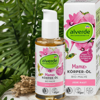 alverde NATURAL COSMETICS Mama Body Oil Organic Mallow, 100 ml