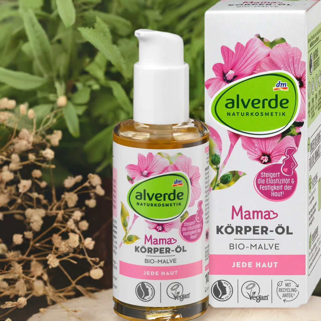 alverde NATURAL COSMETICS Mama Body Oil Organic Mallow, 100 ml