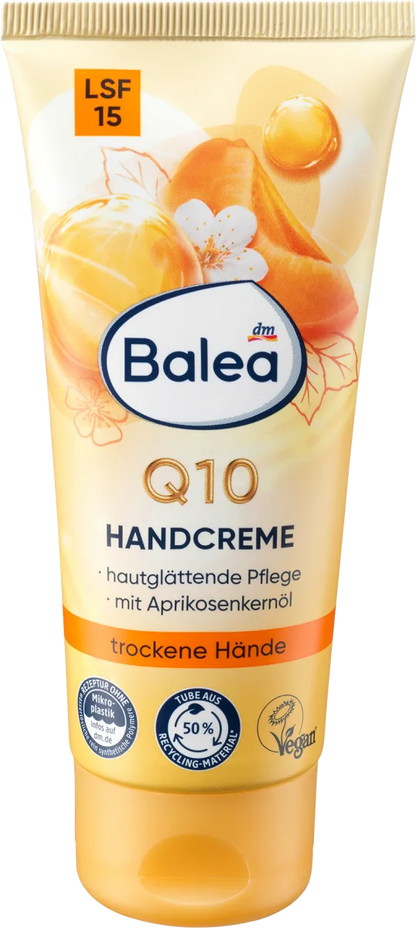 Balea Hand cream Q10 with apricot oil and SPF15, 100 ml