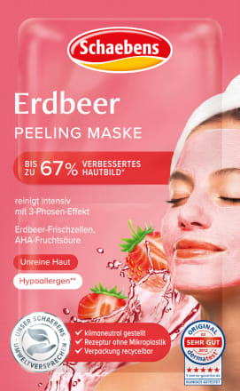 Schaebens, Face mask, strawberry peeling (2x6 ml), 12 ml